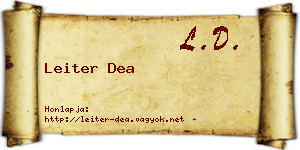 Leiter Dea névjegykártya